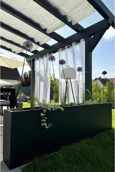Květináč ELEMENTO SLIM, sklolaminát, šířka 90 cm, antracit