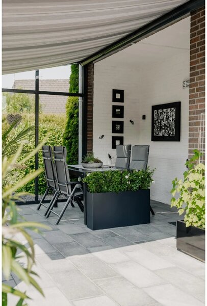Květináč ELEMENTO SLIM, sklolaminát, šířka 90 cm, antracit