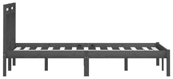 Rám postele šedý masivní borovice 200 x 200 cm 3100611