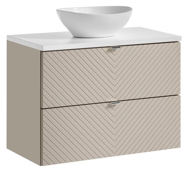 Comad Koupelnová skříňka s deskovým umyvadlem SET-VIC B WHITE 80 kašmír/bílá