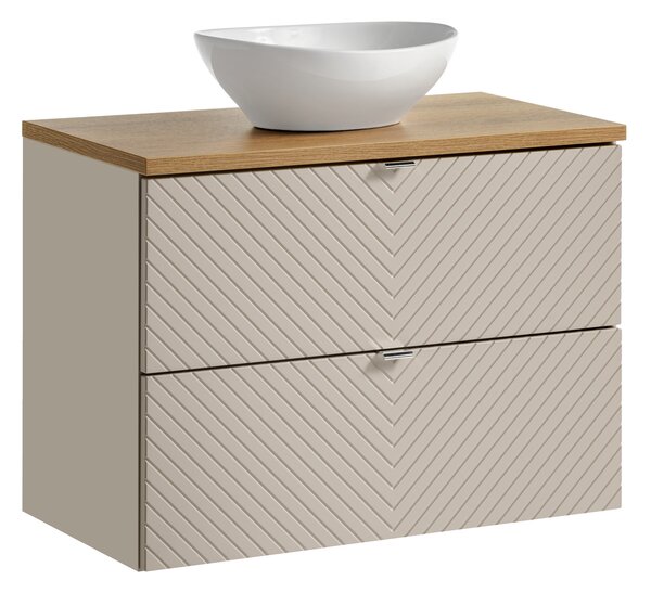 Comad Koupelnová skříňka s deskovým umyvadlem SET-VIC B OAK 80 kašmír/dub coast evoke