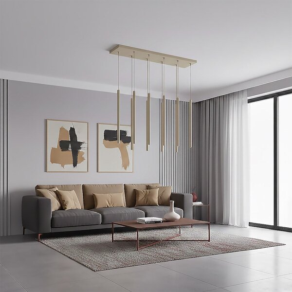 Závěsné svítidlo SELTER 9 – moka, 9× G9, šířka 92 cm
