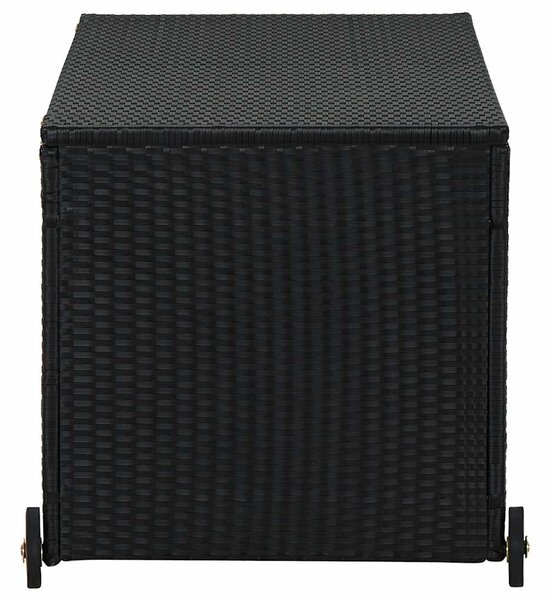Zahradní úložný box černý 120x 65 x 61 cm polyratan 310089
