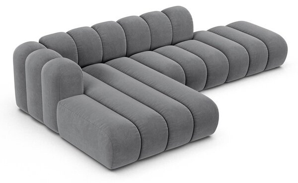 Světle šedá rohová pohovka (levý roh) Lupine – Micadoni Home