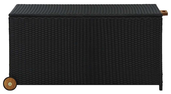 Zahradní úložný box černý 120x 65 x 61 cm polyratan 310089