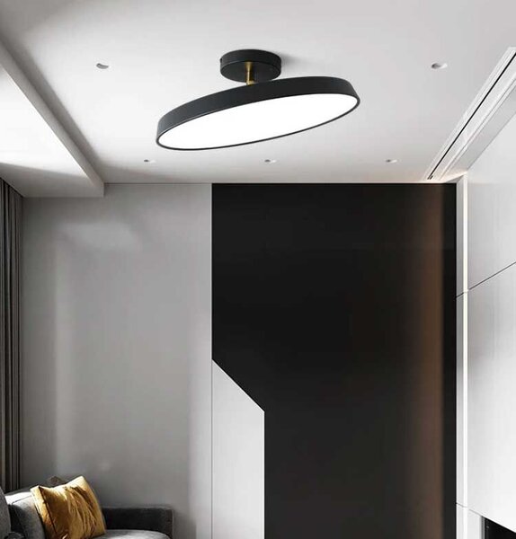 Toolight - Stropní svítidlo 50 cm 5xE27 60W APP860-C, černá-zlatá, OSW-08956