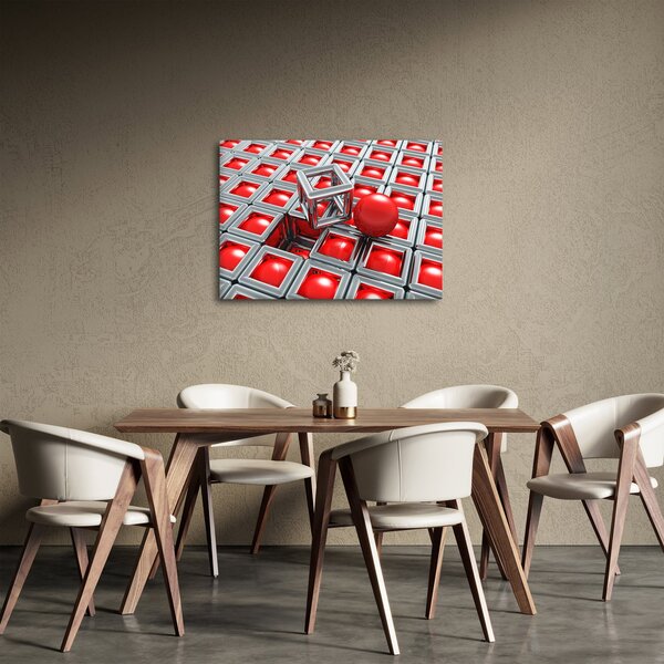 Obraz - 3D metalická abstrakce (70x50 cm)