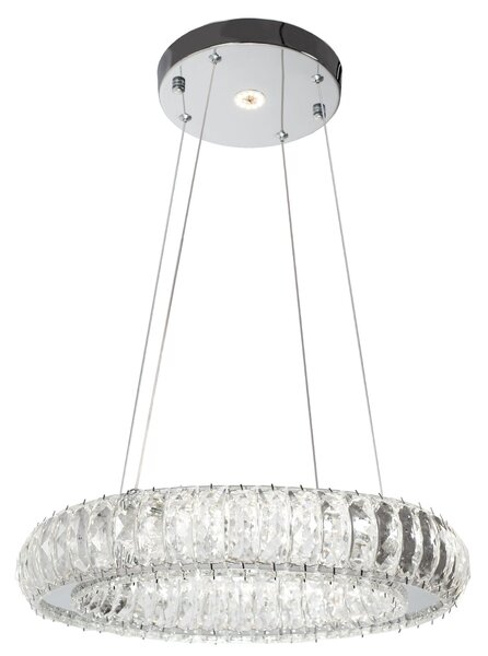 Toolight Toolight, Křišťálové LED závěsné svítidlo APP1040-CP + dálkové ovládání, chromová, OSW-09473