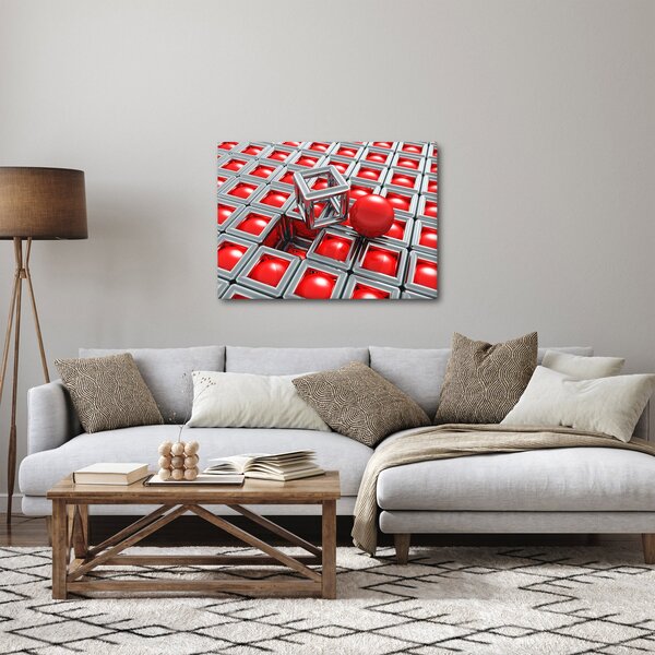 Obraz - 3D metalická abstrakce (70x50 cm)