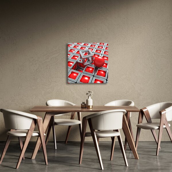 Obraz - 3D metalická abstrakce (30x30 cm)
