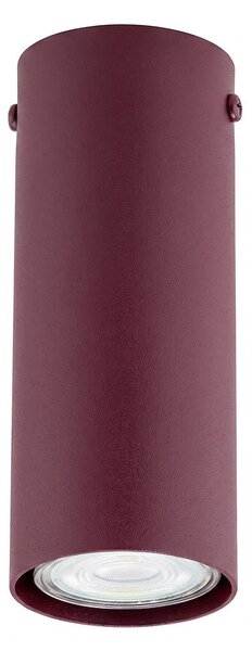 Stropní svítidlo TECNO 1S – vínové, 1× GU10, šířka 6 cm