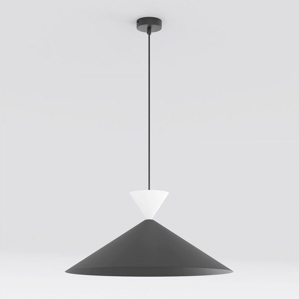 Závěsné svítidlo RALF 1L – černé / bílé, 1× GX53, šířka 50 cm