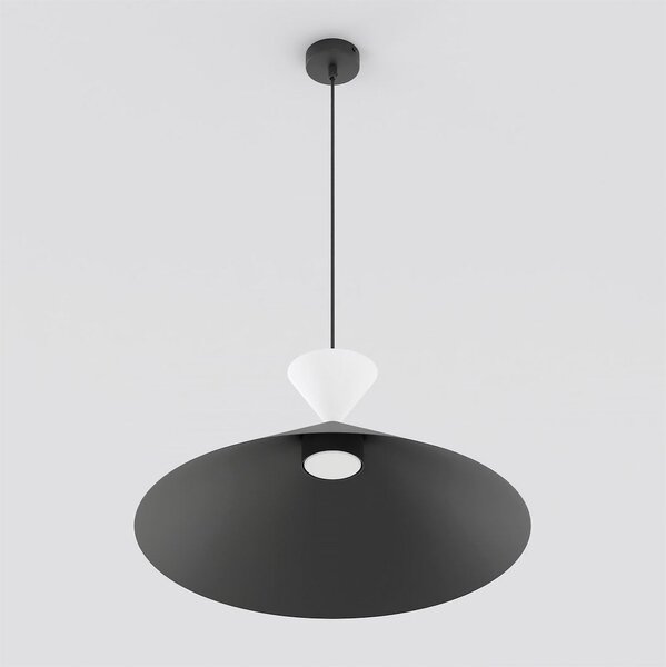 Závěsné svítidlo RALF 1L – černé / bílé, 1× GX53, šířka 50 cm