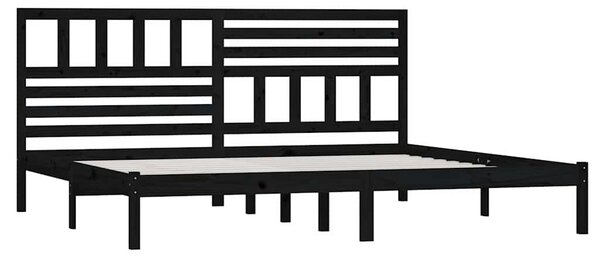 Rám postele černý masivní borovice 200 x 200 cm 3101047