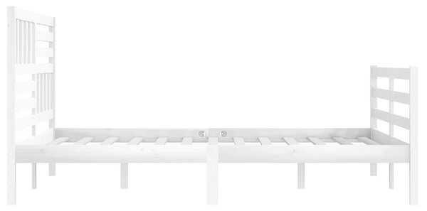Rám postele bílý masivní dřevo 200 x 200 cm 3101109