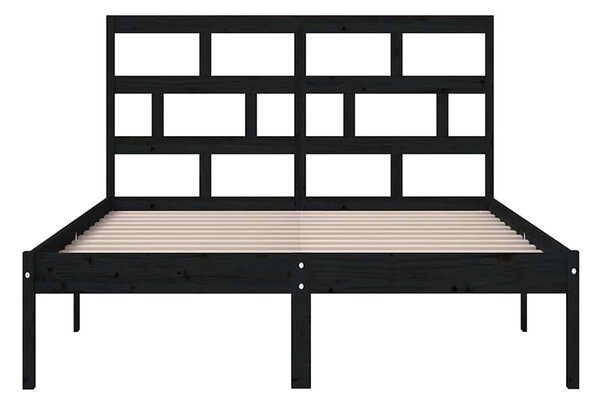 Rám postele černý 150 x 200 cm King Size masivní dřevo 3101227