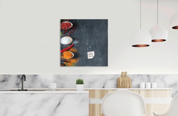 SKLENĚNÁ MAGNETICKÁ TABULE, sklo, 50/50 cm Euroart
