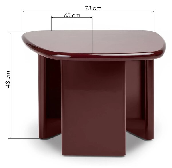 Hector Konferenční stolek Barmi 73 cm vínový