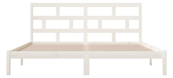 Rám postele bílý masivní borovice 200 x 200 cm 3101239
