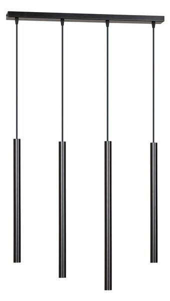 Závěsné svítidlo SELTER 4 – černé, 4× G9, šířka 60 cm