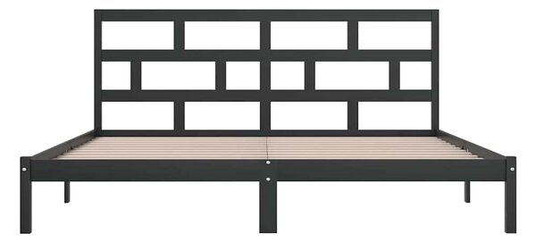 Rám postele černý masivní borovice 200 x 200 cm 3101242