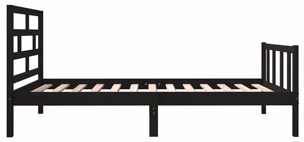 Rám postele černý masivní borovice 75 x 190 cm malé jednolůžko 3101312