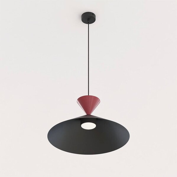 Závěsné svítidlo RALF 1M – černé / vínové, 1× GX53, šířka 40 cm