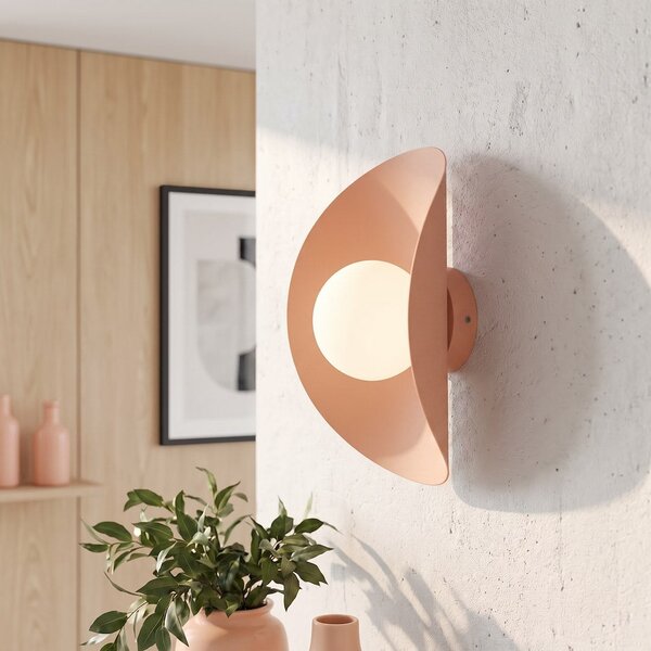 Nástěnné svítidlo FIERO XL – korálové, bílé sklo, 1× G9, šířka 31 cm