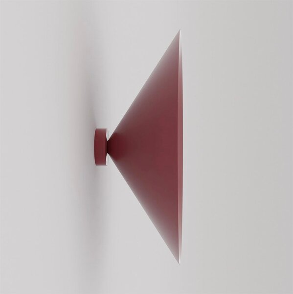 Nástěnné svítidlo MONO K1L – vínové, opálové sklo, 1× E14, šířka 50 cm