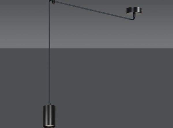 Závěsné svítidlo TRAKER 1 – černé, 1× GU10, šířka 8 cm