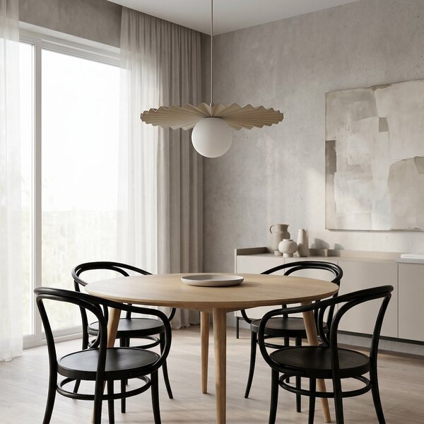 Závěsné svítidlo UMBRA 1 – moka, bílé sklo, 1× G9, šířka 35 cm