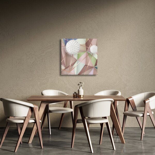 Obraz - 3D Abstrakce v pastelových barvách (30x30 cm)