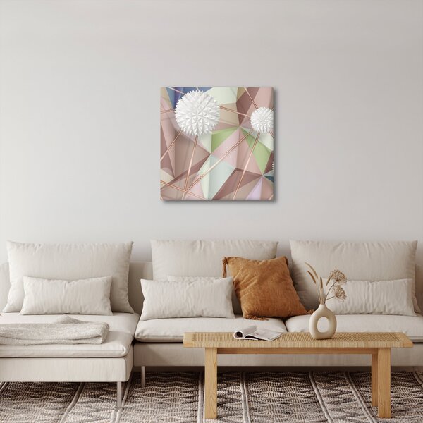 Obraz - 3D Abstrakce v pastelových barvách (30x30 cm)