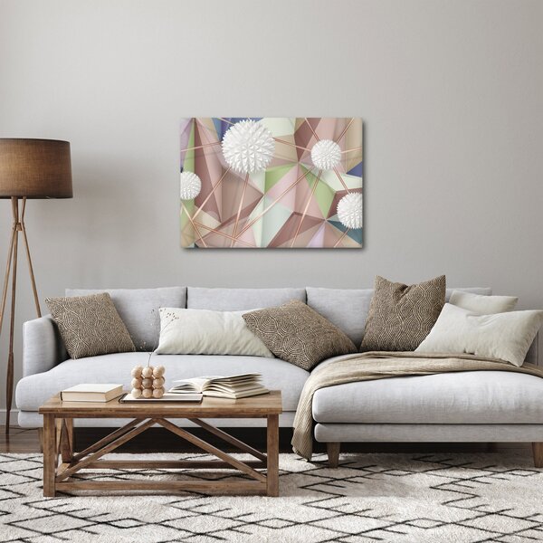 Obraz - 3D Abstrakce v pastelových barvách (70x50 cm)