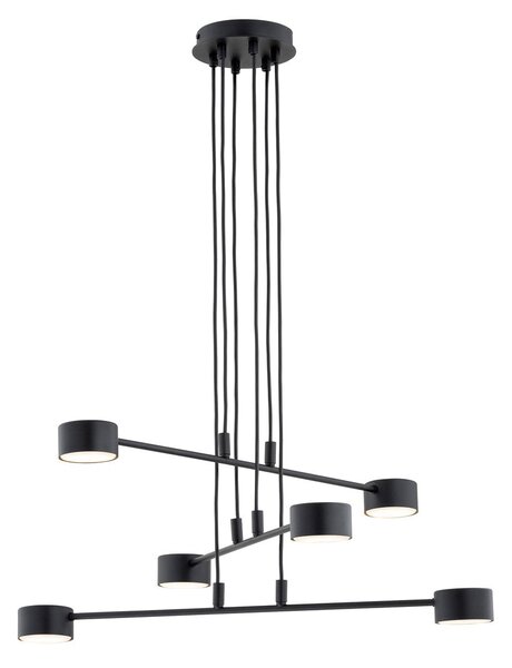 Závěsné svítidlo MODUS 6 – černé, 6× GX53, šířka 70 cm