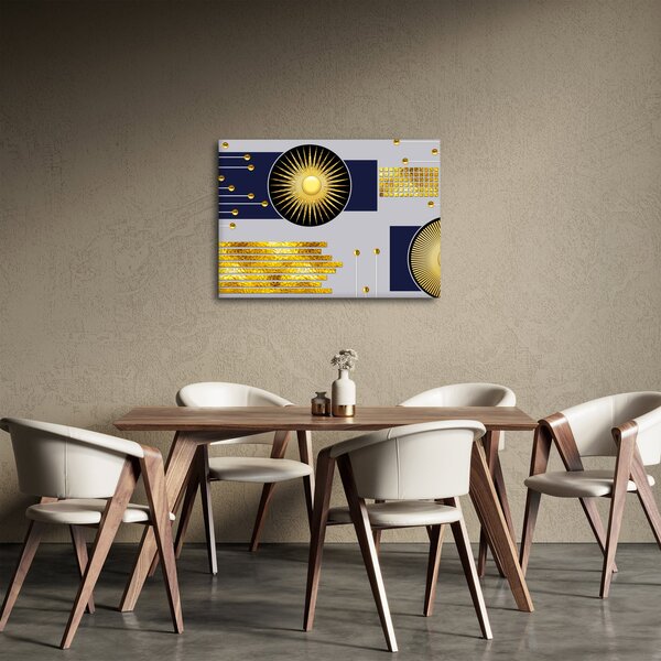 Obraz - Zlaté kruhy (70x50 cm)