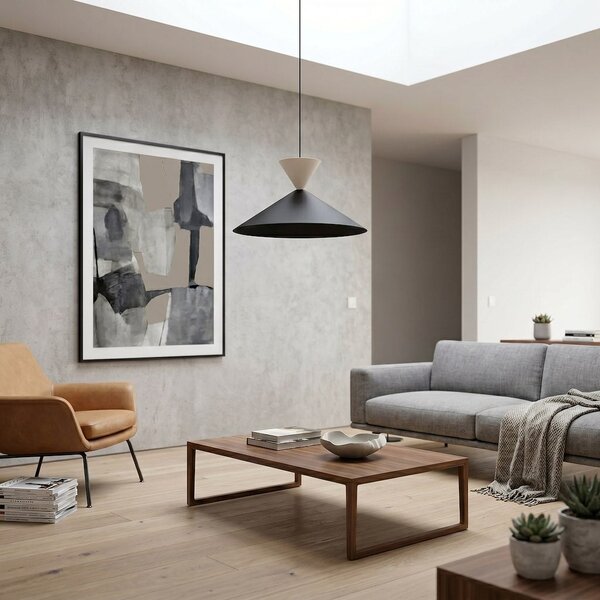 Závěsné svítidlo RALF 1M – černé / moka, 1× GX53, šířka 40 cm