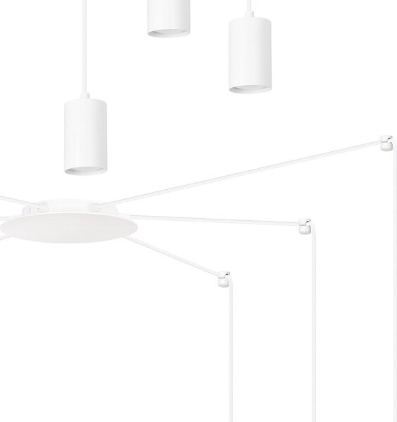 Závěsné svítidlo TRAKER 6 – bílé, 6× GU10, šířka 300 cm