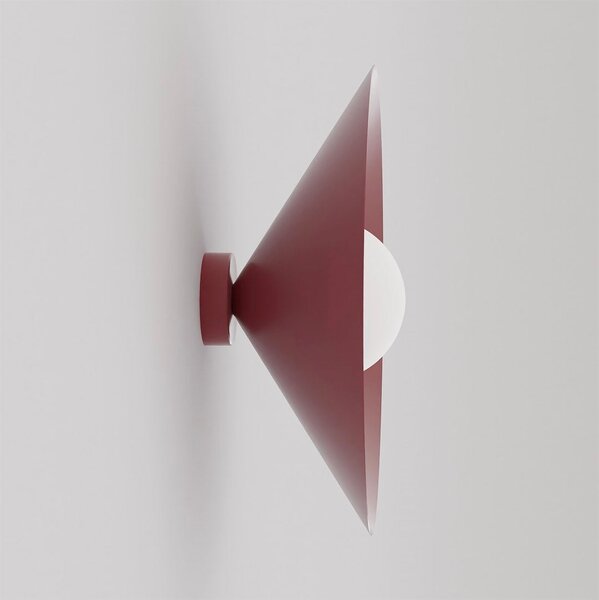 Nástěnné svítidlo MONO K1M – vínové, opálové sklo, 1× E14, šířka 40 cm