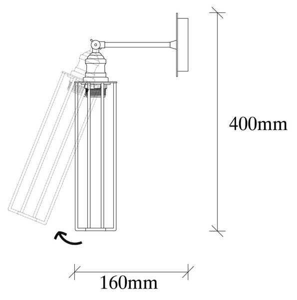 Opviq Nástěnná lampa Zumra černá