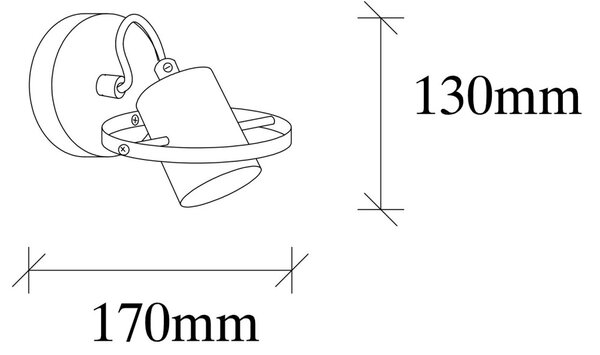 Opviq Nástěnná lampa Vaveyla zlatá