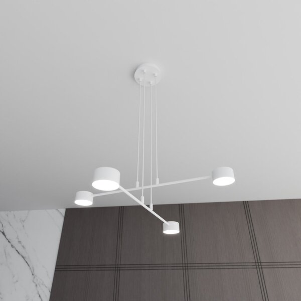 Závěsné svítidlo MODUS 4 – bílé, 5× GX53, šířka 70 cm