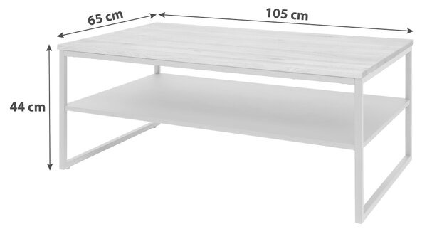 KONFERENČNÍ STOLEK, přírodní barvy, černá, dřevo, kov, kompozitní dřevo, 105/44/65 cm - Konferenční stolky, Online Only