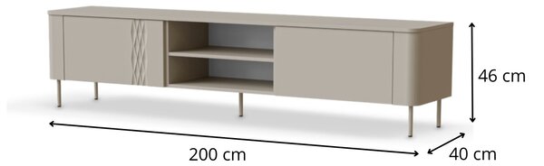 HALMAR TV stolek Tirante II 200 cm kašmírový