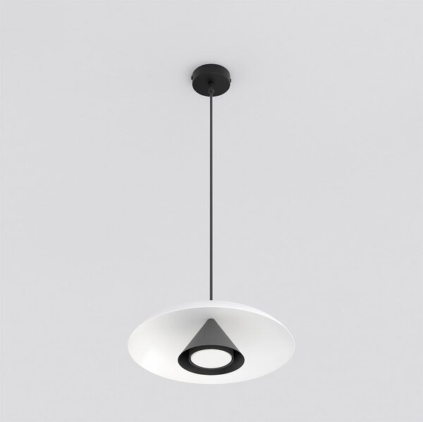 Závěsné svítidlo BABEL 1 – bílé / černé, 1× GX53, šířka 30 cm