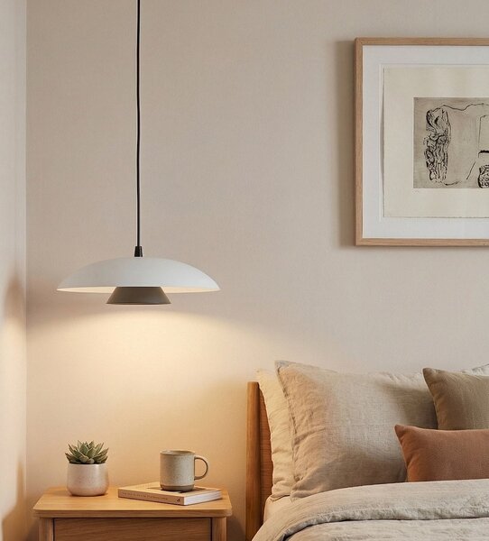 Závěsné svítidlo BABEL 1 – bílé / černé, 1× GX53, šířka 30 cm