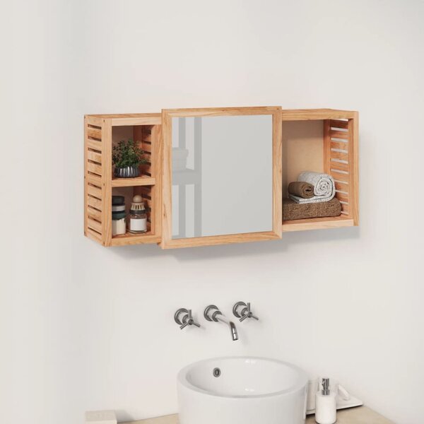 Zrcadlová skříňka 80 x 17 x 34 cm masivní ořechové dřevo