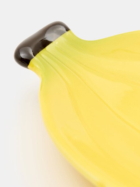 Sinsay - Keramický servírovací talíř ve tvaru trsu banánů - žlutá