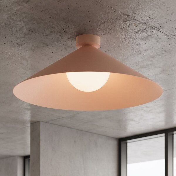 Stropní svítidlo MONO 1L – korálové, bílé sklo, 1× E14, šířka 50 cm