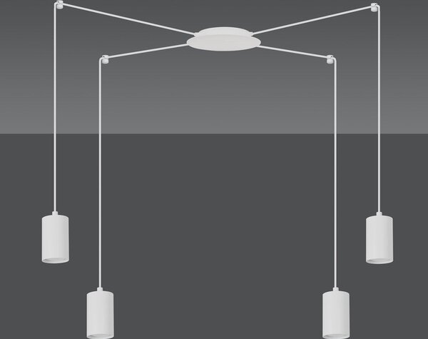 Závěsné svítidlo TRAKER 4 – bílé, 4× GU10, šířka 300 cm